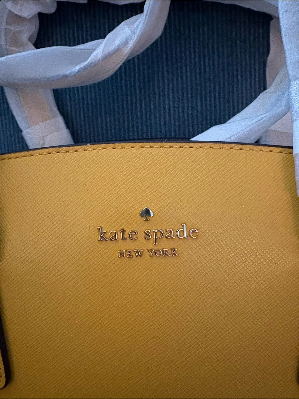 kate spade Yellow Saffiano Dome Satchel